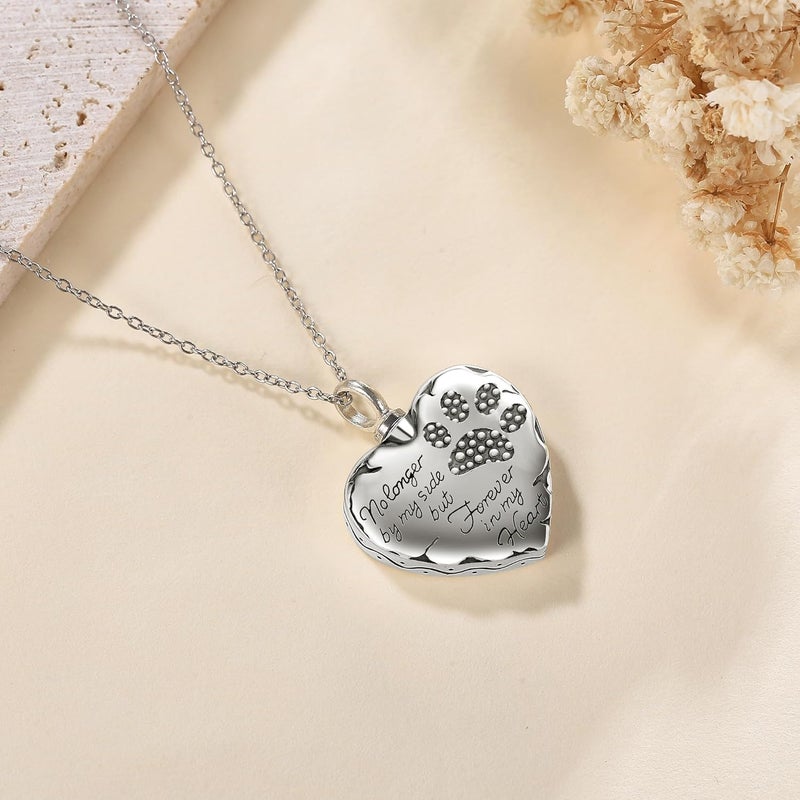 YFN Urn Necklaces for Ashes Sterling Silver Heart Urn Necklaces for Ashes Cremation Memory Jewelry for Women Men - Image 2